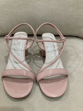 Sugar Blush Pink Strappy Block Heel Sandal